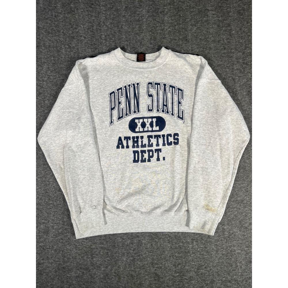 Vintage Penn State Athletics Dept Sweatshirt XXL Gray Made in USA PM Crewneck